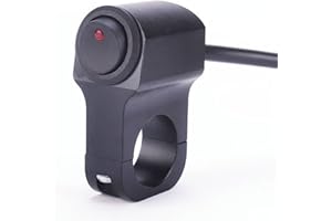 Carviya 12V Motorcycle Handlebar turn signal Switch CNC Aluminum with Indicator Light for 1" 25mm Diameter Handlebar (for Fog Lamp HeadLight Electrical System) Interrupteur Moto