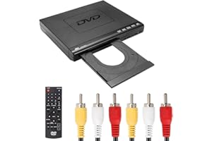 YOPOTIKA Lecteur DVD pour TV, lecteur DVD pour TV, prend en charge le lecteur DVD 1080p Full HD Mini avec télécommande, compatible avec CD, DVD, VCD