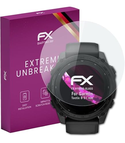AWADUO Displayschutzfolie Für Garmin Epix Pro 51mm / Fenix 7X / Fenix 7X Pro - 0.33mm Gehärtetes Glas, 9H Härte, Kratzfest & Berührungsempfindlich
