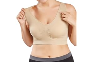 SHOBDW MUJER Sujetador Deportivo para Mujer SHOBDW 2022 Nuevo Cómodo Color Sólido Cuello en V Tank Tops Blusa Camisole Camisetas Mujer Tirantes Deporte Bra Tallas Grandes S-6XL