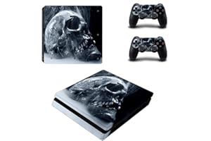 Happyit PS4 Slim Skin Sticker Autocollant Protecteur de Peau de décalque de Vinyle pour Sony PlayStation 4 Slim Console + 2 Peaux de contrôleur (C) (C6)