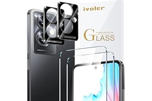 ivoler Szkło ochronne do Oppo A79 5G, 2 sztuki, 2 sztuki folii ochronnej, z 2 sztukami ochrony aparatu, twardość 9H, przezroczyste HD, odporne na zarysowania, pęcherzyki powietrza