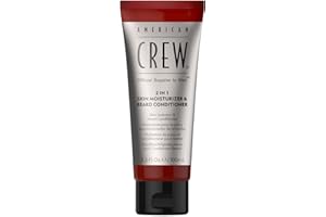 American Crew - Soin 2-En-1 pour Barbe et Peau - Soin Barbe Homme Hydratant - Soin pour le Visage Revitalisant - Pour une Barbe Douce et Soignée - 100 ml