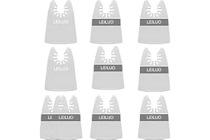 LEILUO 10 delar multiverktygskrapa 8 fasta och 2 flexibla blad färglim