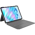 Logitech Combo Touch iPad Air 11-inch (M2 & M3), iPad Air (5th gen) Keyboard Case - Detachable Backlit Keyboard with Kickstand - Oxford Grey