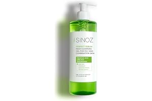Sinoz Perfect Sebum Face Cleanser | Gel purifiant pour peaux grasses et mixtes | Nettoyage en profondeur et contrôle du sébum | 400 ml