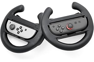 Lioncast kierownica kompatybilna z Nintendo Switch zestaw 2-częściowy z ergonomicznymi uchwytami, kierownica Joy Con Switch 1&2, NSW 1&2 kółka