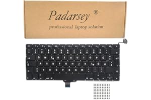 Pardarsey QWERTZ - Teclado de repuesto para MacBook Pro Unibody de 33,8 cm 13,3" A1278 A1279 A1280 2008 2009 2010 2011 2012 (teclado alemán)