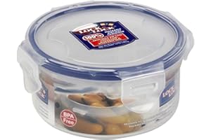 LOCKNLOCK Lock & Lock HPL932 okrągły pojemnik do przechowywania - przezroczysty/niebieski, 300 ml