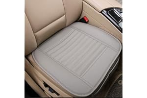 Big Ant Uniwersalne pokrowce na siedzenia samochodowe, na przednie siedzenia samochodowe, wodoszczelne, ze skóry poliuretanowej, odpowiednie do większości samochodów (2 sztuki, szare)