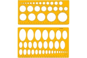 WJIAEER WJI 2 pezzi cerchiometro,cerchiometro disegno tecnico,Semplice e pratico, non facile da rompere, soddisfa le tue esigenze di design, adatto per ufficio, casa, scuola