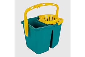 La Briantina Secchio Lavapavimenti a Due Vasche con Strizzatore Doppie Acque, Capacità 14 Litri