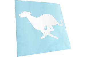 Kiwistar - Adesiva per Auto - Cane Levriero 17 x 11 cm - Bianco - Scritte per Camion, Moto, Bici, Veicoli, Laptop, Camper, Autobus - Tuning