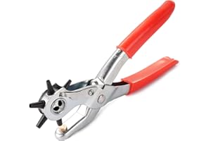 HELWEET Lochzange, Gürtellochzange, Gürtel Lochzange, Leder Locher, Gürtel Locher, Ledergürtel Puncher, Lochzange für Leder, Profi Revolverlochzange, Leather Hole Punch Belt Puncher, 6 Größe, 2-4.5MM