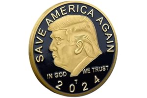 YIQILAFADA Moneta del presidente Donald Trump, Moneta Trump 2024 Moneta Sfida Salva l'America di nuovo