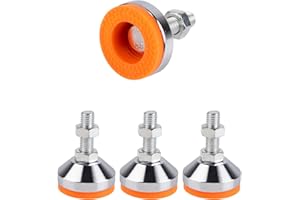 SPDYCESS 4 Piezas Niveladores de Muebles, M12×30mm×Ø50mm Patas de Nivelación Patas Ajustables Regulables Pies Niveladores Ajustables para Máquina Mesa Muebles Pies