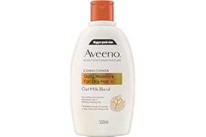 Aveeno Scalp Soothing Haircare Daily Moisture Conditioner, Oat Milk Blend, for Dry Hair, Soothes Dry, Itchy & Flaky Scalp, Clinically Proven, Sulfate Free, 500ml