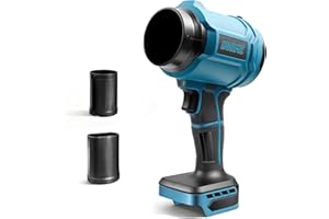 HOIIME Cordless Leaf Blower for Makita 18V, Turbo Blower Large Volume Powerful Dust Leaf Blower Dryer, 50000RPM, 65 m/s 1000g Air Pressure Brushless Motor Jet Blower for Cleaning & Workshop (No Battery)