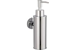 BGL Wall Mounted 304 Stainless Steel Soap Dispenser for Bathroom Kitchen Home Decor (Round, Chrome)