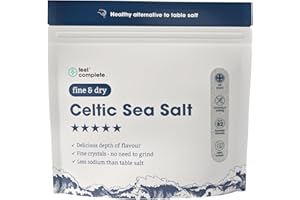 Feel Complete | 200g Fine & Dry Celtic Sea Salt | No Need To Grind | Organic Approved | Essential Minerals & Electrolytes | Natural Alternative To Table Salt | Lab Tested
