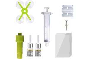 KOAHDE Kit Riparazione Vetro Auto con Riparazione Resina,Auto Finestra Bicchiere Parabrezza Riparazione,Auto Set di Riparazione Parabrezza per Chip e Crepe,Kit Riparazione Crepe Vetro,1 Set