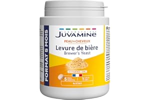 JUVAMINE - Lievito di birra - Bellezza per pelle, capelli e unghie - Vitalità - Vitamina B1, B2, B3, B5, B6, B8, B9 e B12 + Zinco - Programma di 5 mesi - 150 compresse - Prodotto in Francia