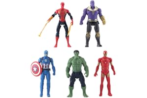 MIOTLSY SuperheldenMini-Figuren-Set, Superhelden-Kuchenaufsatz, Thanos-Figuren, Kuchendekoration, Party-Kuchendekoration, Kindergeburtstag, Dekoration, Partyzubehör, Kuchendekoration, Junge