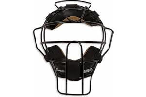 Champion Sports Lightweight Umpire Face Mask - Durable, Premium Construction Umpire Face Mask - Extended Guards/Adjustable Harness - Adult Size - Black