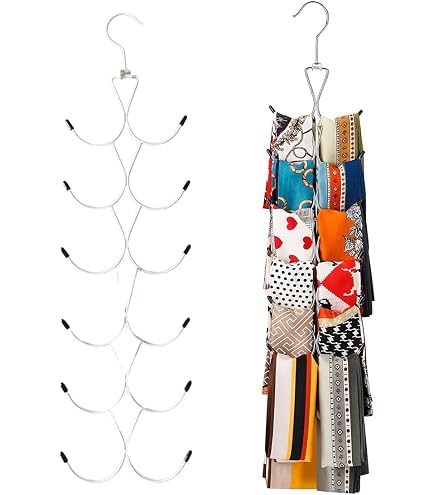 10 Pezzi Porta Sciarpe, Porta Cappelli in Metallo,Appendi Cappelli Salvaspazio,Appendini per Cappelli per Armadio,Anelli per Appendere La Sciarpa,Organizer per Armadio per Sciarpe,Cappelli,Cravatte