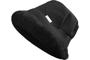 NLAND Chapeau Bob Femme Hiver Chic en Fausse Fourrure Chaud Chapeaux de Seau Bonnet d'hiver en Peluche