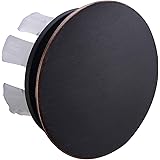 orhemusBrass Basin Sink Overflow Cover Cap, Oil-rubbed Bronze, Round Hole, 1.25in Diameter