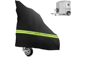 HENGRONGSHEN Deichselabdeckung Pferdeanhänger Deichselhaube Pferdeanhänger Zubehör, 600D UV-beständig Wasserdicht mit Reflektorstreifen, Deichselabdeckung Verdickt Groß für alle Arten von Pferdeanhängern