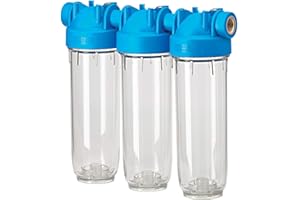 PURWAY CRYSTAL GROUP DP 10 Trio 1 Inch OT TS Triple Filter Housing Home Water Filter Drinking Water Filter