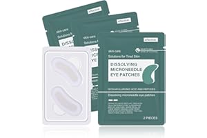 CLAWREX Pack of 3 Dissolving Microneedle Eye Patches, Anti Wrinkle Patches & Dark Circles Solution with Collagen and Hyaluronic Acid for Puffy Eyes, Korean Eye Gel Patches for All Skin Types
