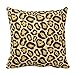 Produktbild Brown and Khaki Leopard Print Decorative Square Throw Pillow Case Cover Animal Pattern Zippered 18X18 Inch Two Sides