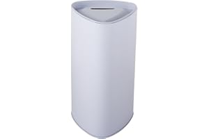 My Charity Boxes - Standard Savings Tin Money Saving Box Tip Can. White, triangle shape,