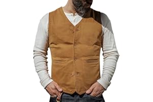 Runcati Męska kamizelka slim fit, bawełna, dekolt w serek, bez rękawów, vintage, elegancka, biznesowa, na co dzień, klasyczna, basic, 4 guziki, kamizelka do garnituru