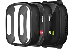 Seltureone 2 Stück Hülle für XPLORA X5 Play Panzer Schutz Glas Schutzhülle, Hard PC 360° Rundum Anti Kratz Anti Staub HD Ultradünne Schutzhülle für XPLORA X5 Kinder Mädchen – Schwarz