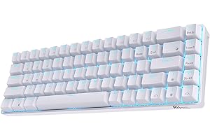 RK ROYAL KLUDGE RK68 Hot-Swappable 65% Tastiera meccanica senza fili, 65% 68 tasti Tastiera da gioco Bluetooth compatta con tasti freccia/controllo autonomi, interruttore marrone tattile