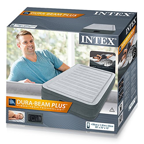 Intex Luftbett Comfort-Plush MID Twin (230 V), Grau, 99 x 191 x 33 cm - 4