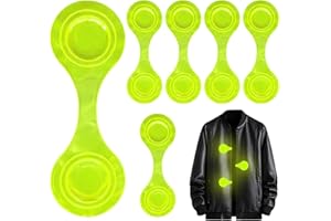 CAPANEUS 6 Stück Magnetische Sicherheitslicht Led Clip, LED Blinklicht Reflektierende Clips, Reflektoren, Reflektor Clips Anhänger, Sicherheits Reflektor für Rucksack, Kleidung, Kinderwagen, Joggen, Fahrrad