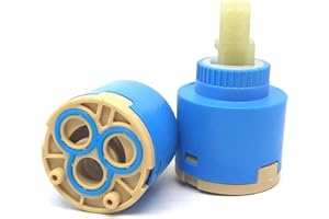 BAMYLI Keramik-Kartusche 35 mm (2 Stk) - Ersatzteil für Einhebel Küchenarmatur, Waschtischarmatur, Duscharmatur & Mischbatterie