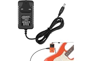 EOPHMI Guitar Pedal Power Supply 9v Power Supply 9v Dc Power Supply for Effect Pedals, Piano Keyboards, Etc. Compatible with BOSS ME-80, ME-25, PSA-120S, DS-1, RC-1, GT-1, DD-3, DD-7, FRV-1 (5.5mm x 2.1mm)