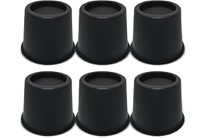 MIIX HOOM Lot de 6 rehausseurs de meubles de lit ronds de 7,6 cm, élévateurs de cadre de lit robustes pour lits, tables, bureaux, canapés, dortoirs