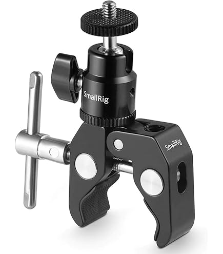 Morsetto a Sfera in Alluminio, Adattatore per Clip di Rotazione a 360° Supporto per Staffa Adattatore per Clip subacqueo in Lega di Alluminio per GoproXiaomiSJ Cam