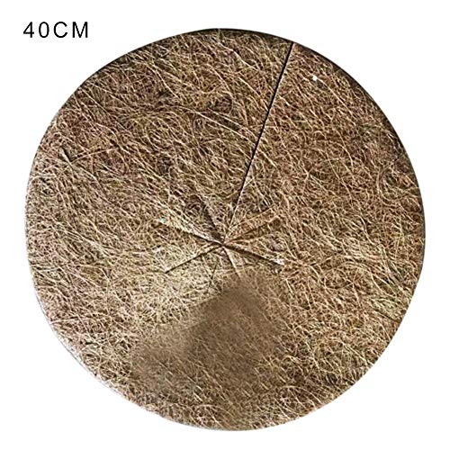 Knowled - 10 coperture per Piante in Fibra di Cocco, pacciamatura, pacciamatura a Disco in Fibra di Cocco Naturale, Tappetino Rotondo in Fibra di Cocco per pacciamatura, Diameter 40cm