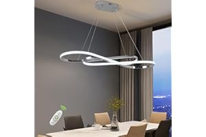 LIKFLYER Moderner Kronleuchter, LED Kronleuchter für Die Beleuchtung von Kücheninseln, Moderne LED Pendelleuchte für Kücheninseln, Dimmbare Moderne Kronleuchter für Esszimmerleuchten mit Fernbedienung