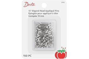 Dritz Metal Quilting Cabeza en Blanco Applique Pins-Size 12 150/Pkg