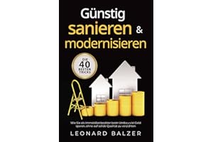 Günstig sanieren & modernisieren – Die 40 besten Tricks: Wie Sie als Immobilienbesitzer beim Umbau viel Geld sparen, ohne auf solide Qualität zu verzichten