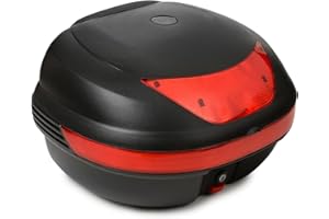 ‎SEVICO SEVICO Motorradkoffer Top-Case Roller und Motorrad Koffer Schwarz Motorradtasche Helmkoffer für Roller Universal Topcase Top Back Box Motorrad oder Quad X6 44x39x29cm 32 L